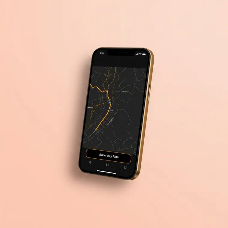 L.A. Premier Limo mobile app on a smartphone